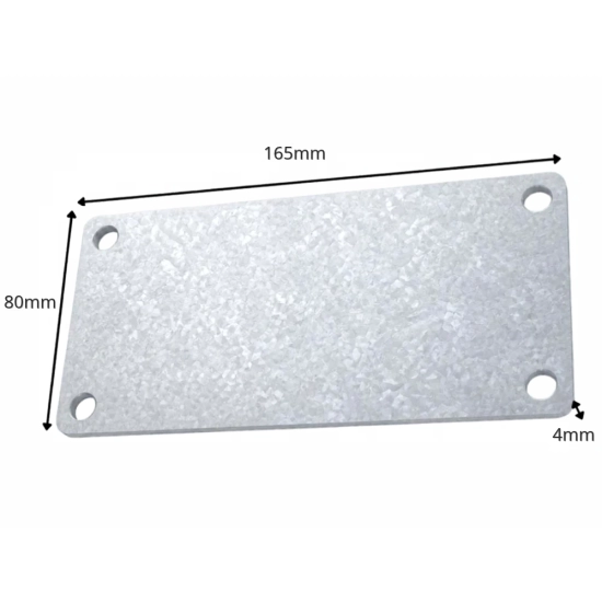 Blacha montażowa 165x80x4mm OCYNK